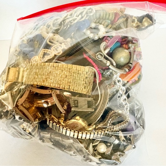 Jewelry Jar Lot Bulk Junk Drawer Vintage Modern Crafting Watch Necklace Ring - Picture 5 of 7